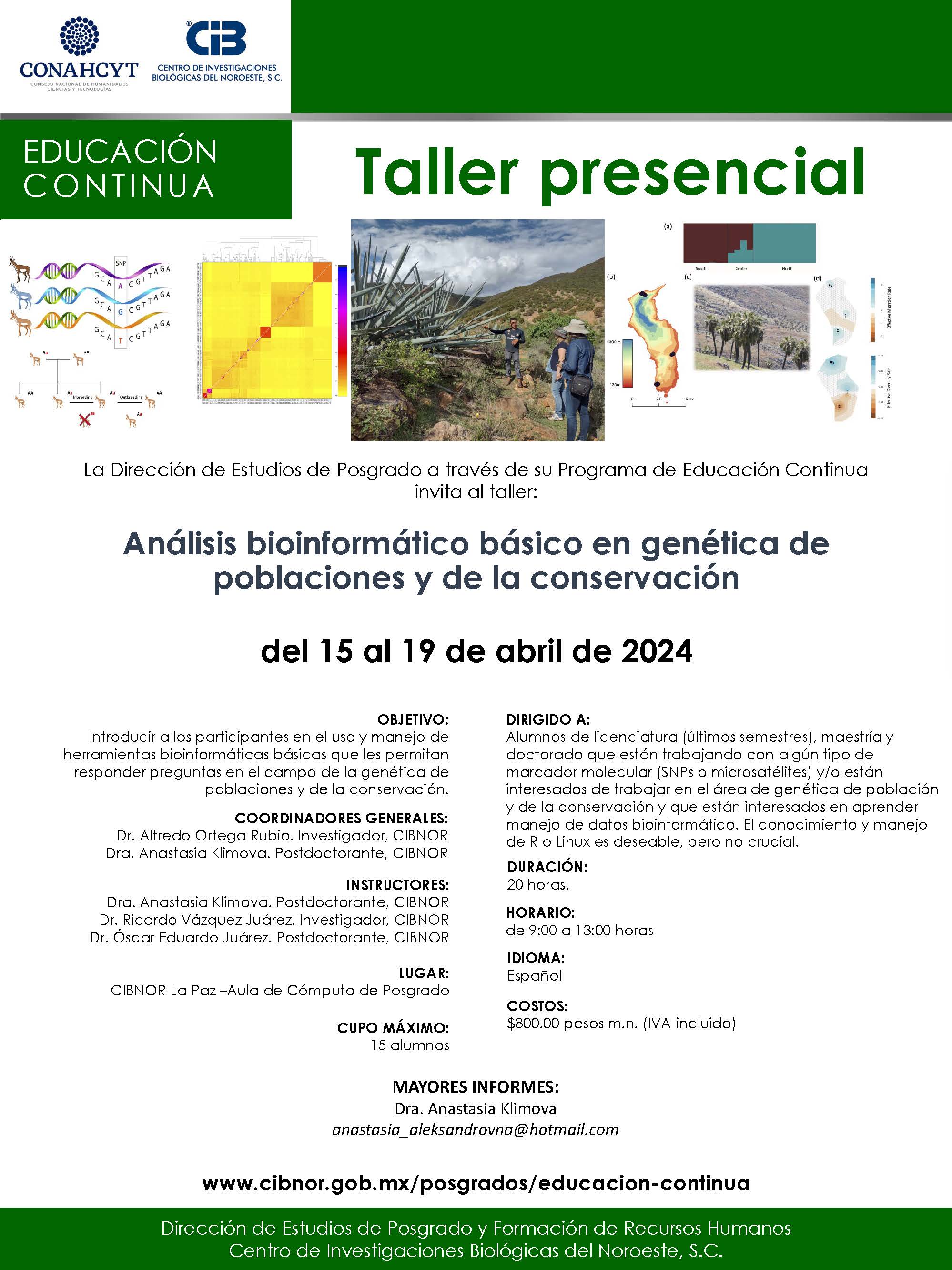 cartel Taller Analisis bioinformatico basico en genetica EducContinua 20240415 2 1