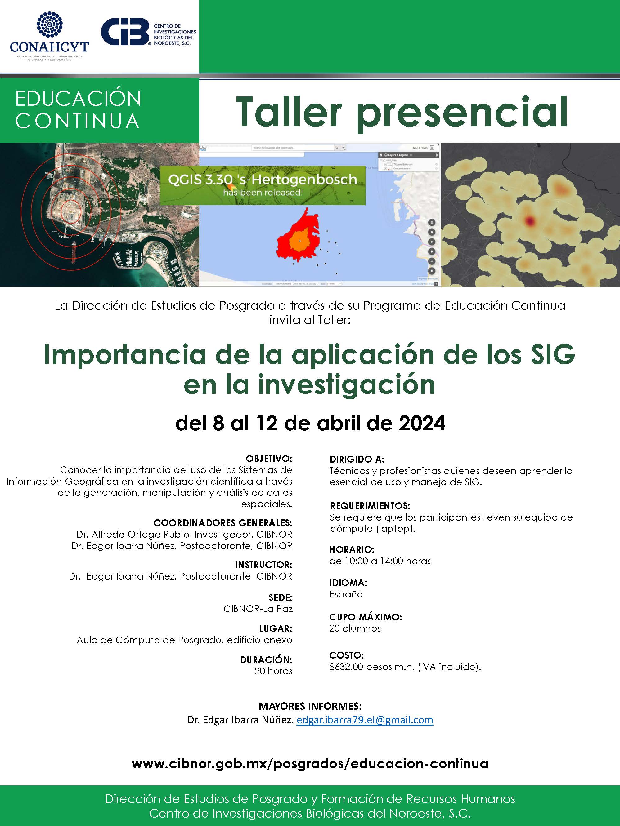 cartel Taller Importancia SIG investigacion 20240408